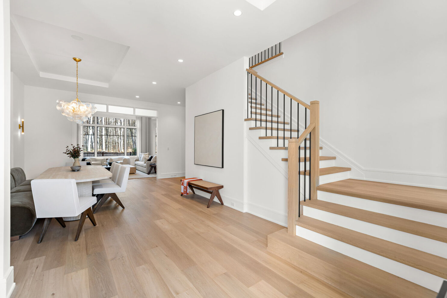 dining area and stairs